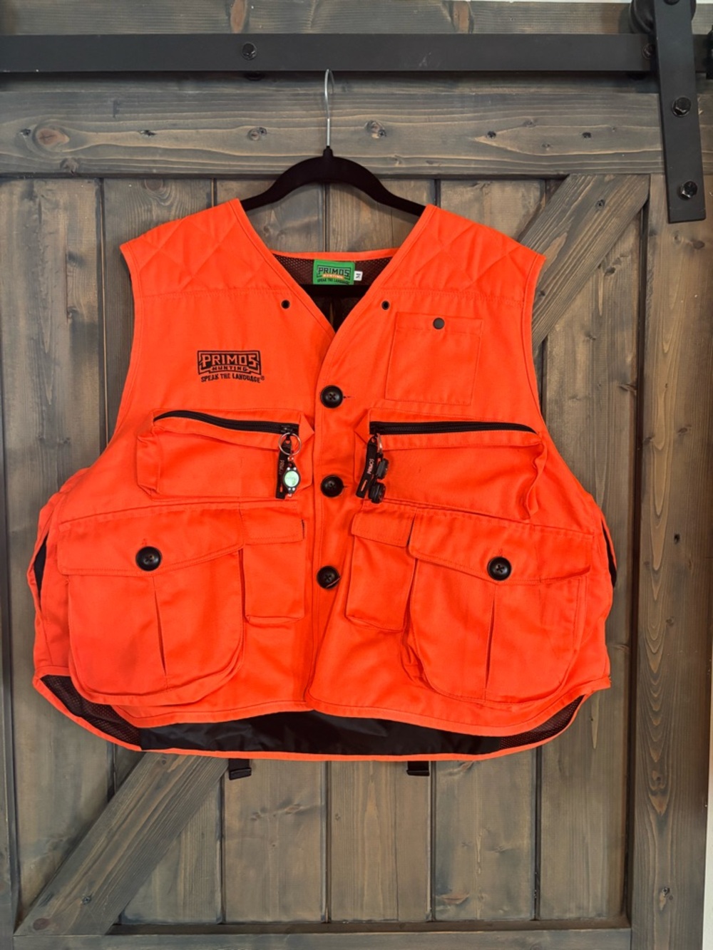 Primos Blaze Orange premium Hunting Vest with Multiple Pockets - Medium